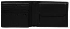 Lederbörse Calvin Klein Metal 10CC Coin Trifold schwarz Männer