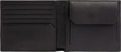 Calvin Klein Minimalism Bifold Herrenbörse genarbtes Leder schwarz