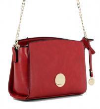 Dorothy rot Lederimitat L.Credi Schultertasche Anhänger Kette