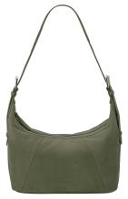 Alyssa Icon Cozy Knautschtasche Veloursleder Les Visionnaires olivgrün