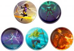 Ergobag Kletties Set 5teilig für Schultaschen Pack Cubo Maxi Magische Superkräfte