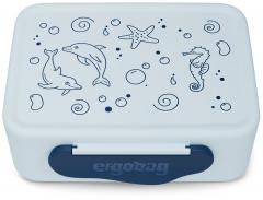 Ergobag Kunststoff Brotdose Delfin hellblau Unterwasser