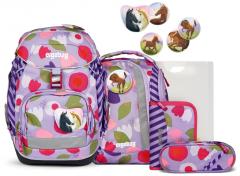 Schulrucksack Komplettset lila pink Ergobag Pack BlütenzauBär