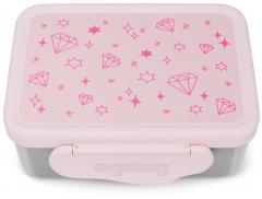 Ergobag Brotzeitbox rosa Glitzer Edelstahl 3teiliges Set