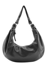 FREDsBRUDER Always With You Big Hobo Bag Leder Schwarz