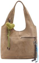 FREDsBRUDER Beautiful Mess Hobo Shoppertasche Velours Dark Sand - Beige