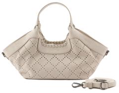 FREDsBRUDER Kurzgrifftasche Trapez Hey Lovely Cutouts Creamy Cream