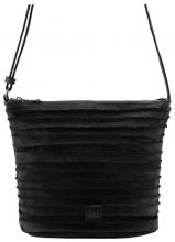 Umhängetasche Riffelinchen FREDsBRUDER klassisch schwarz Leder