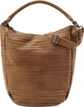 geräumige Schultertasche Lederstreifen FREDsBRUDER Gürteltier Camel braun