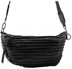 FREDsBRUDER Umhängetasche Riffel schwarz Leder