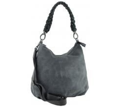 Schultertasche dunkelgrau Velours FREDsBRUDER Jo Big Ball Hobo