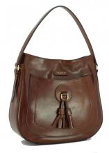 The Bridge Ledertasche Fransenanhänger braun