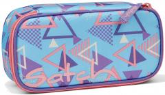 Schlamperbox Dreieck Satch Retro 80s Dance lila blau