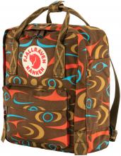 Kinderrucksack Fjällräven Kanken Art Mini Qeluts braun Print