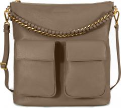 Umhängetasche Hobo Bag Anni Chain Les Visionnaires Light Oak beige