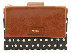 Fossil Damengeldbörse Ellis PRT Multifunktion Leder Getupft