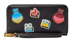 Fossil Emma L RFID Protection Damengeldbörse Alien Schwarz