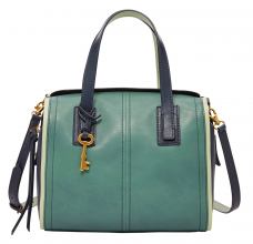 Fossil Emma Satchel Henkeltasche Leder Arktic Mist Petrol
