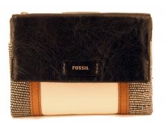 Fossil Geldbörse Ellis Multi Leder Black Patchwork