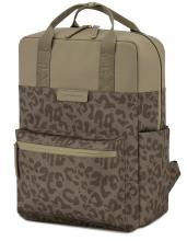 stylischer Rucksack Bergen Pro Leopardenmuster Dark Brown KAPTEN UND SON