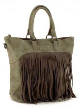 Fritzi Preußen Henkeltasche Tialda Vintage Fransen Pebble Taupe