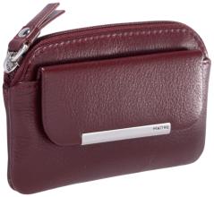 Maitre Belg Sigwulf Schlüsseltäschchen dark red genarbtes Leder