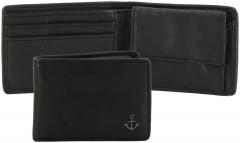 kleine Geldtasche schwarz Leder Vintage Harbour 2nd Thorin Dark Ash
