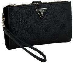 Damenbrieftasche Guess Cresidia II schwarz geprägt Clutch