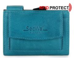 Secwal Kreditkartenetui SW1 Geldbörse Kartenetui Leder Vintage grau Minibörse 