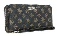Geldbörse mit Handschlaufe Guess Alby SLG Mocha Print
