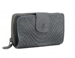 Geldtasche Harbour2nd Odele Denim New Lines grau Wellenmuster