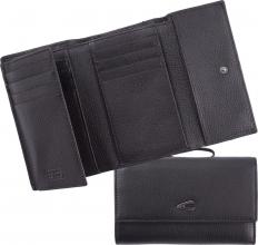 Lederportmonee Damen Camel Active Pura Medium Flap Black