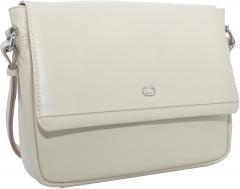 Gerry Weber Piacenza Ledertasche zweigeteilt Überschlag hellbeige