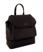 Marc OPolo Cityrucksack Kunstleder Überschlag schwarz