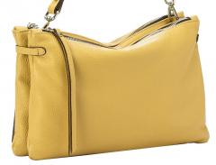 Gianni Chiarini Lederclutch Hermy Banana gelb zweigeteilt