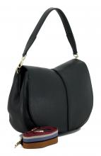 Gianni Chiarini Schultertasche Helena Überschlag Leder schwarz