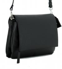 Gianni Chiarini Schultertasche Überschlag schwarz zweigeteilt