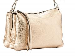 Gianni Chiarini Three Champagner metallic Ledertasche gold