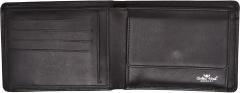 Lederbörse mit Flap Golden Head Polo Scheintasche Nappa Black Datensafe