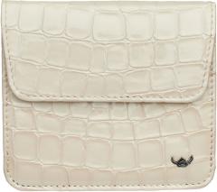 Lacklederbörse Small Golden Head Cayenne Creme Krokooptik 