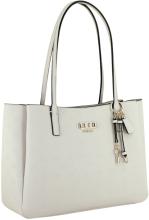 Guess Anise Shoppertasche Laptopfach Hellbeige Logoprägung