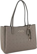 Guess Anise Shoppertasche Laptopfach Taupe Logoprägung
