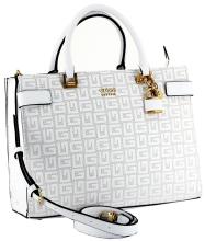 Guess Atene Satchel weiß Lochmuster Kurzgrifftasche