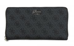 Guess Damengeldbörse Jacqui Coal grau schwarz Logo