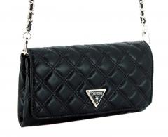Guess Giully Mini Überschlagtasche elegant Black abgesteppt