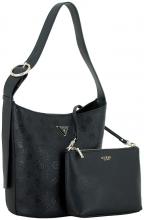 Hobo Bag mit Innentasche schwarz geprägt Guess Cresidia II