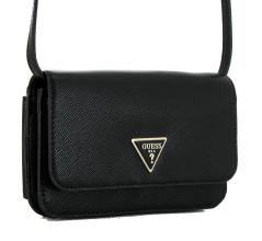 Smartphonetasche Guess Laurel SLG schwarz Clutch Überschlag