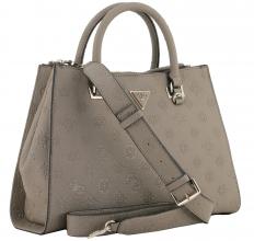 2. Wahl Anhänger fehlt Kurzgrifftasche Cresidia II Guess Dark Taupe Markenprägung