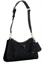 Guess Abendtasche Cresidia II Top Zip schwarz Logoprägung