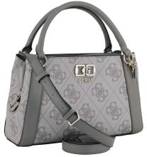 Guess Handtasche Karnilla Logo Dark Taupe 4G Alloverprint